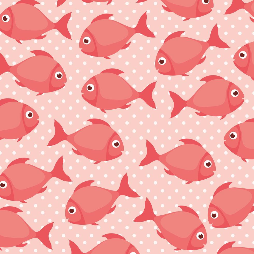 Coral fish pattern background vector