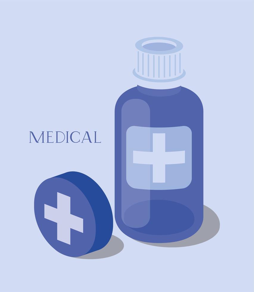 medicine bottle drugs icon vector illustration