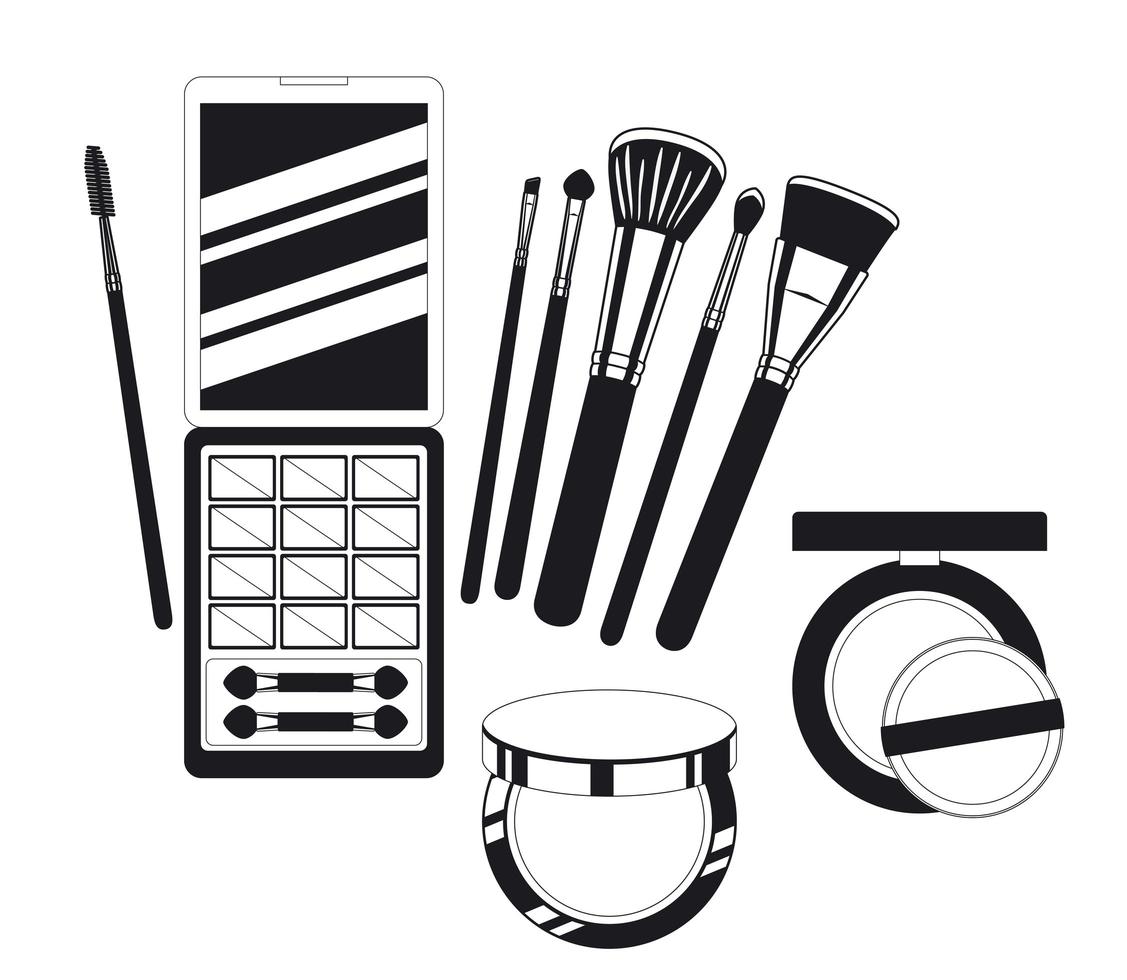 set of make up products vector