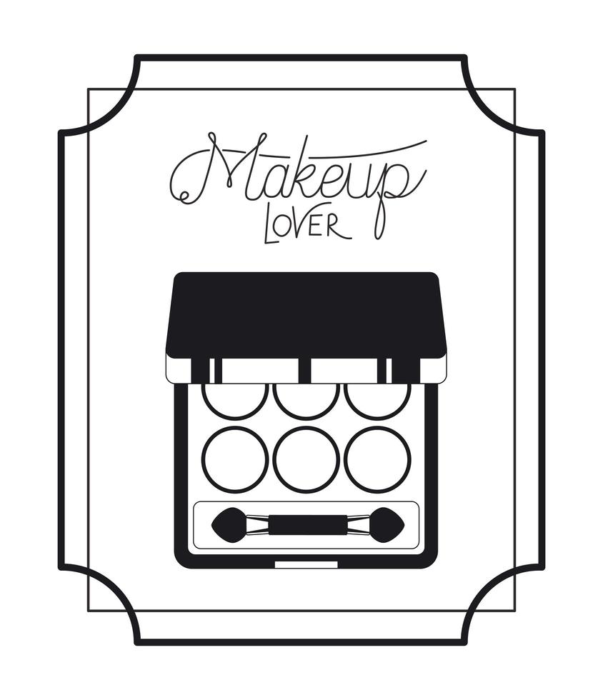 eye shadows make up in frame vector