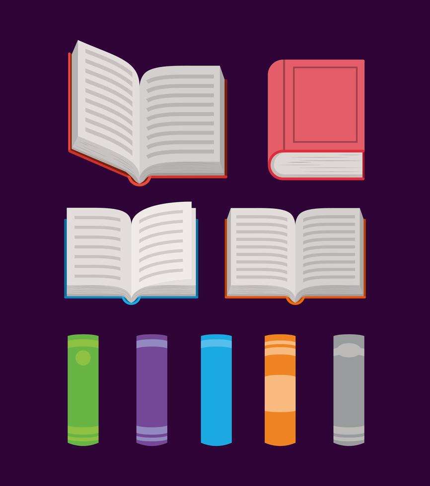 Group of books design vector illustration