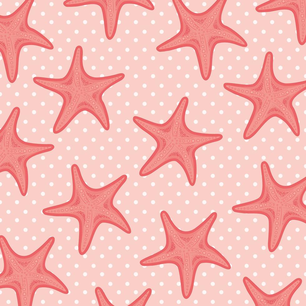 Starfish pattern background vector