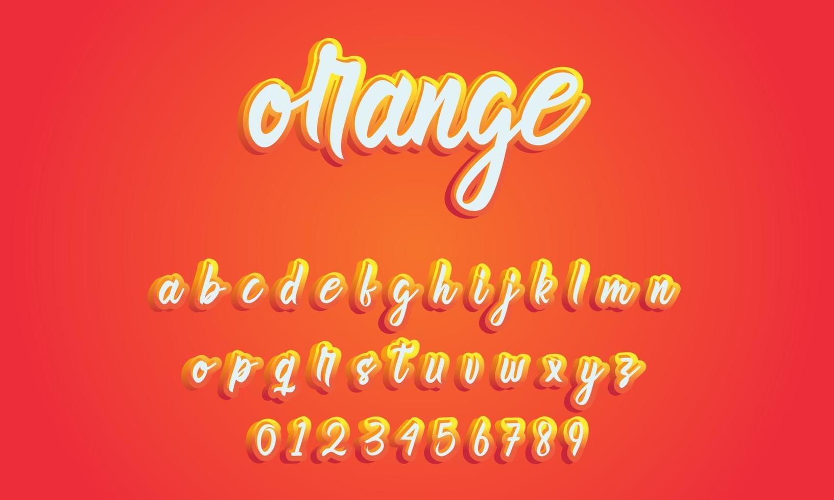 Vector of Stylized Font Alphabet