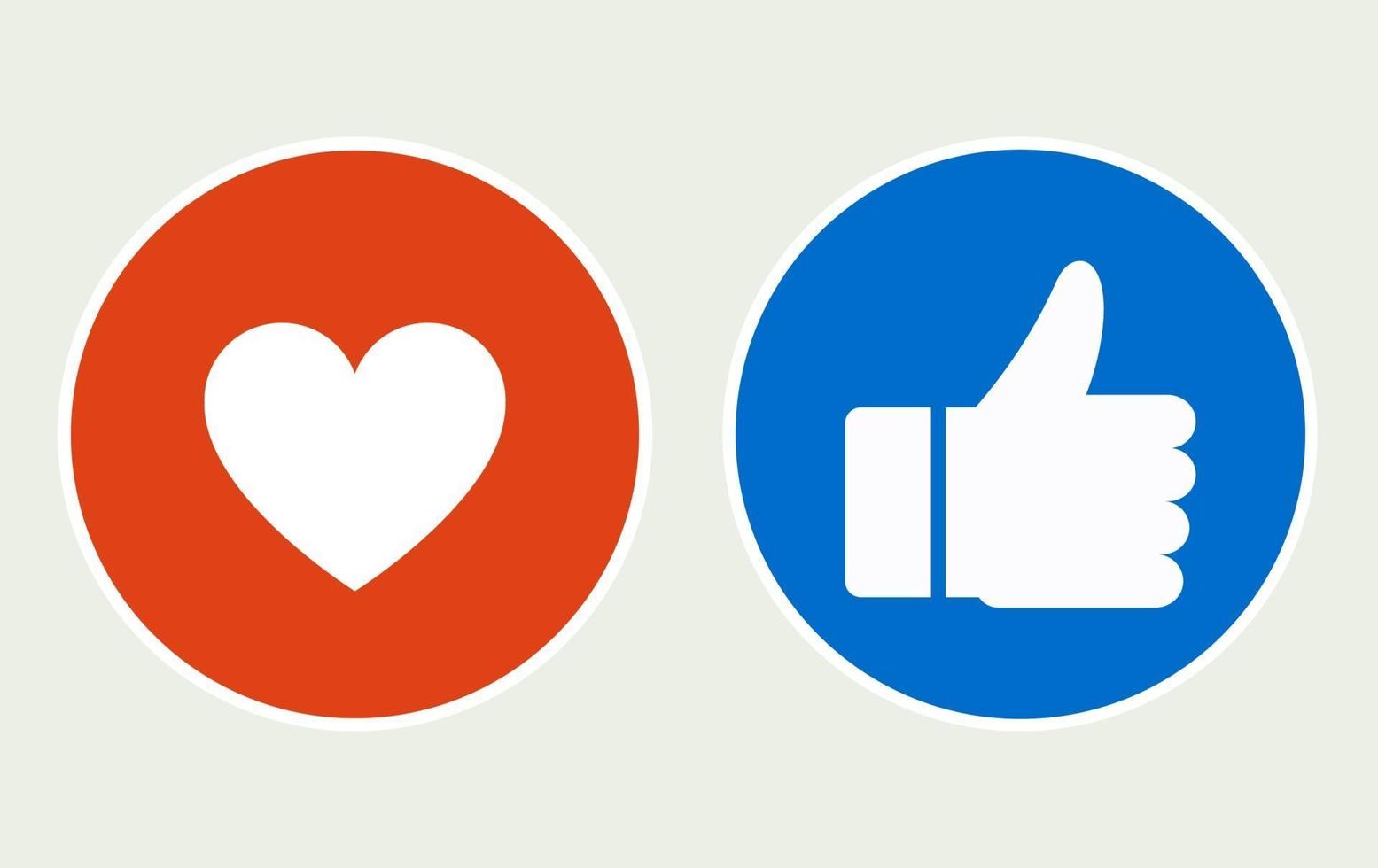 Simple Design Like And Love Vector