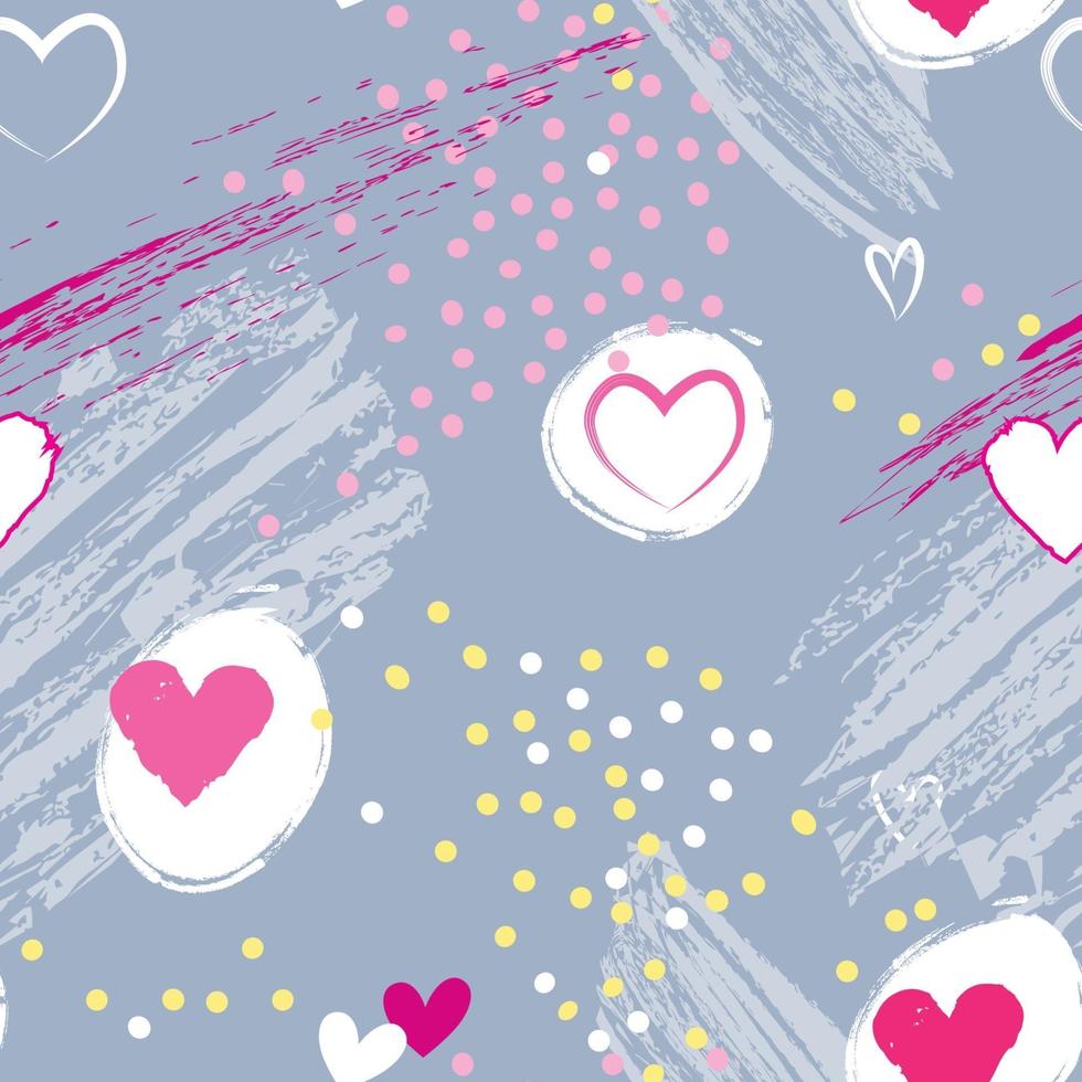 Love Valentine's day seamless background. Love heart tiling backdrop. Romantic seamless pattern with hearts. vector