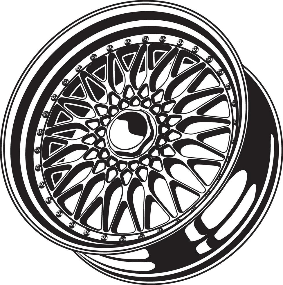 Car wheel illustration for conceptual design. vector