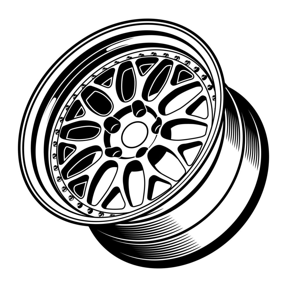 car wheel illustration for conceptual design. vector