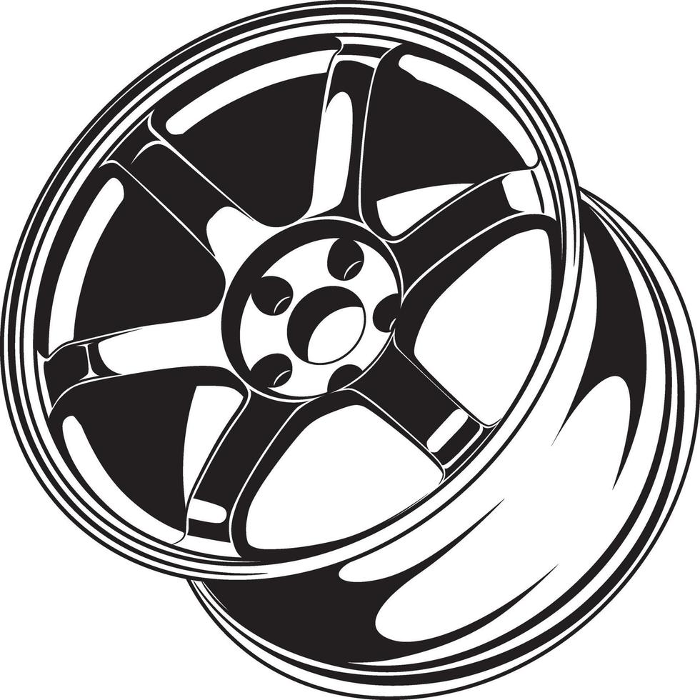 car wheel illustration for conceptual design. vector