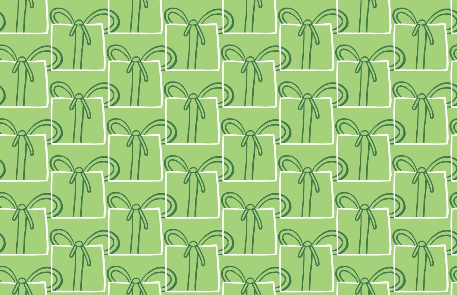 Vector texture background, seamless pattern. Hand drawn, green, white colors.
