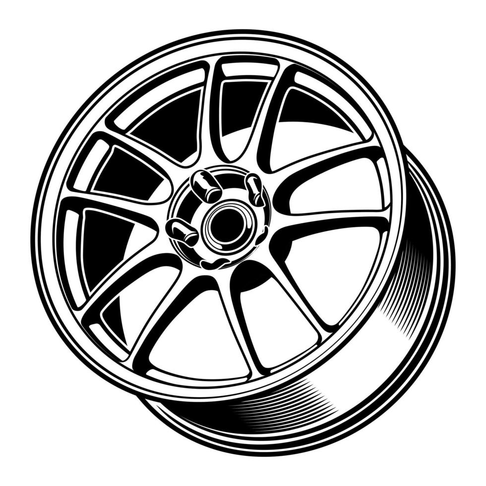 car wheel illustration for conceptual design. vector