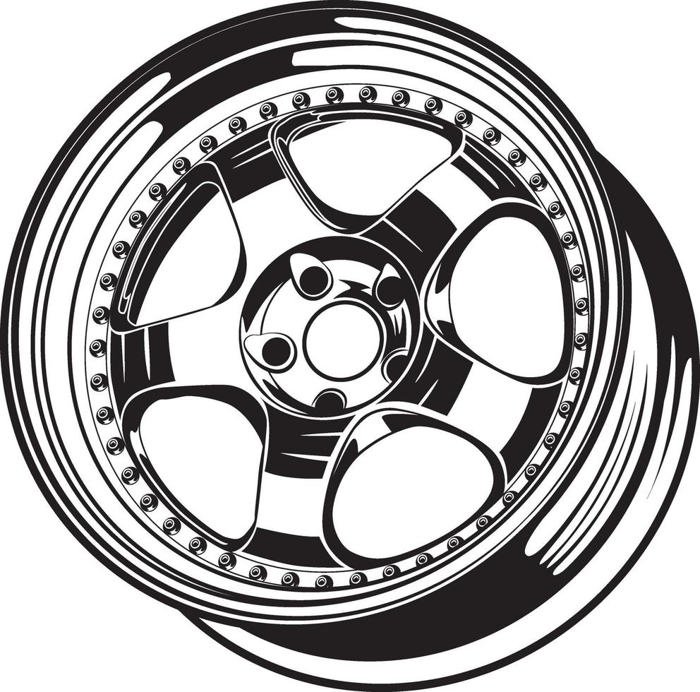 car wheel illustration for conceptual design. vector