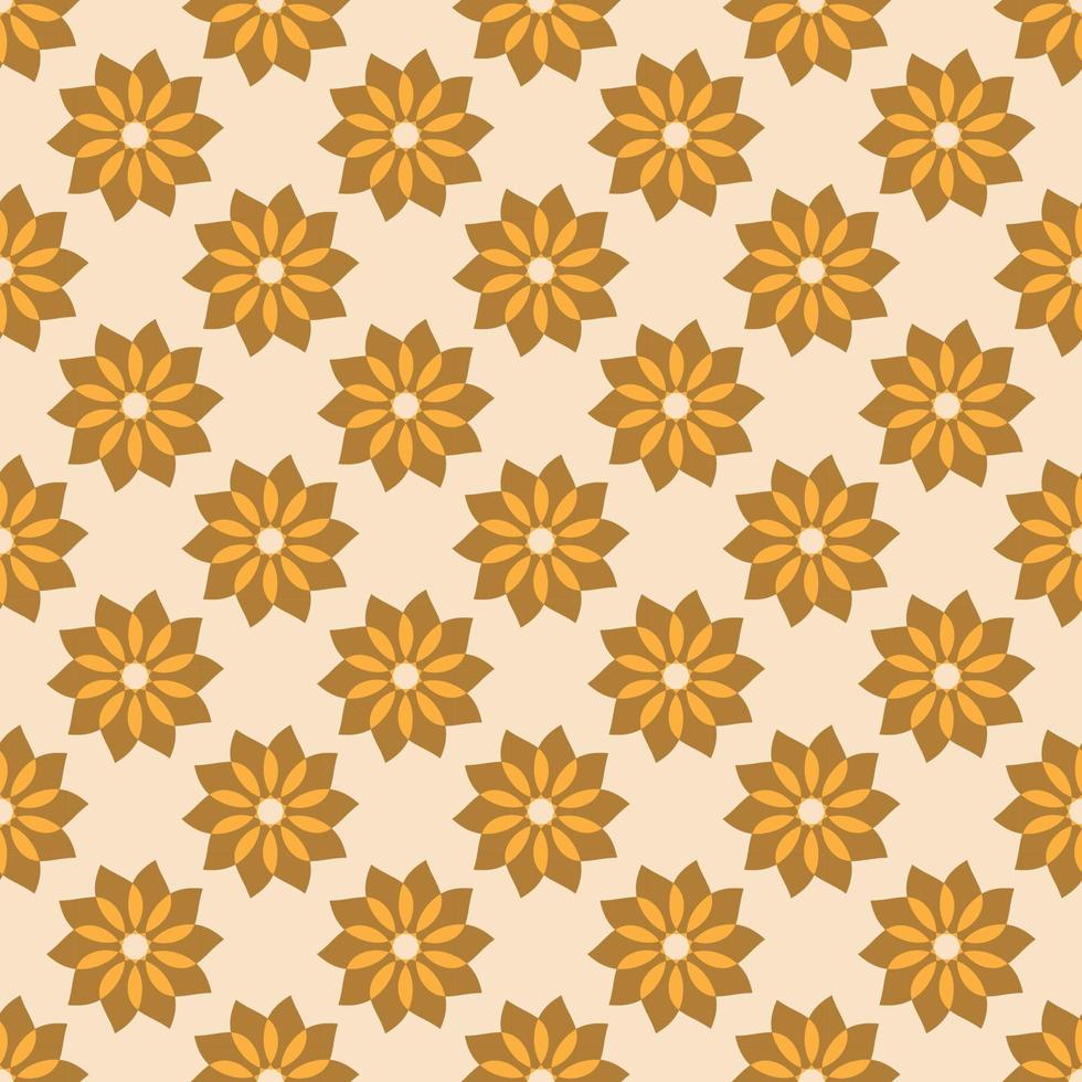 patrón de flor étnica abstracta de tela, patrón transparente de estilo de ilustración vectorial. diseño para tela, cortina, fondo, alfombra, papel pintado, ropa, envoltura, batik, tela, azulejo vector