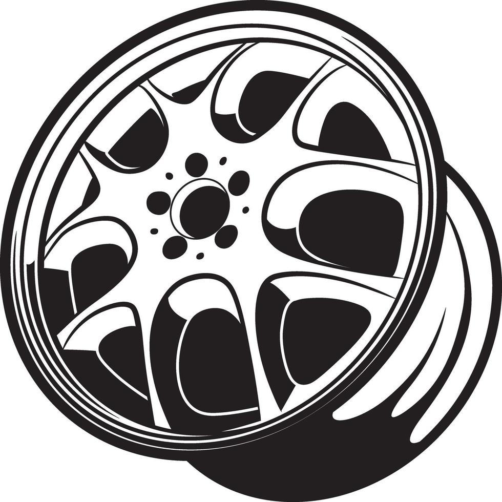 car wheel illustration for conceptual design. vector