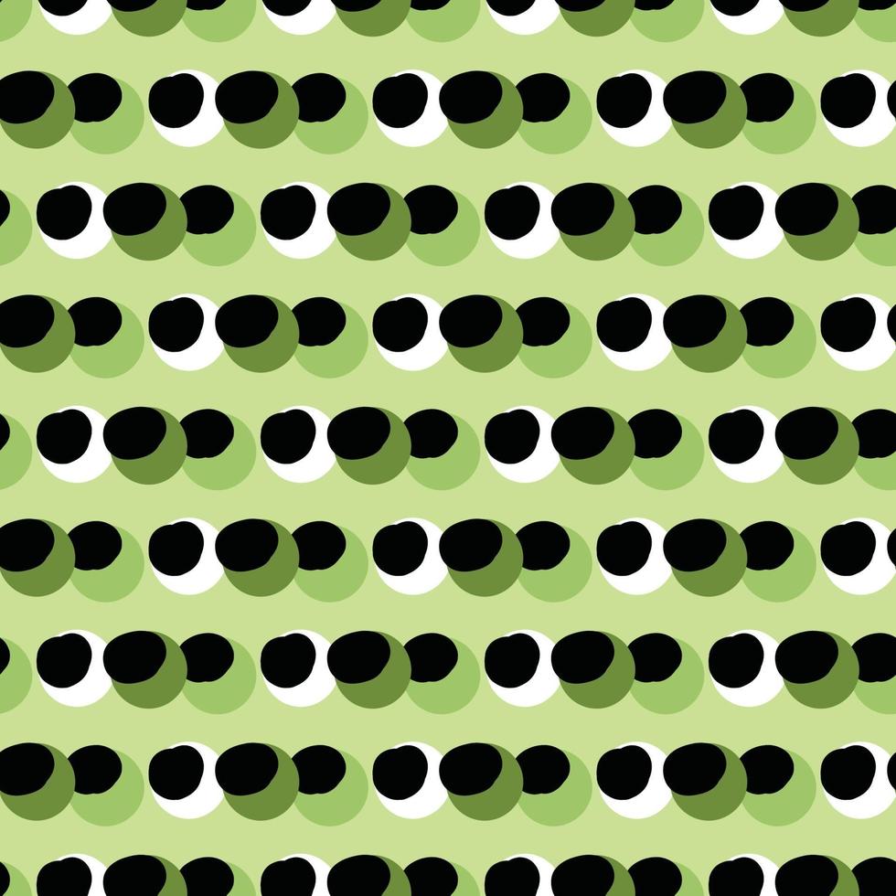 Vector seamless texture background pattern. Hand drawn, green, black, white colors.