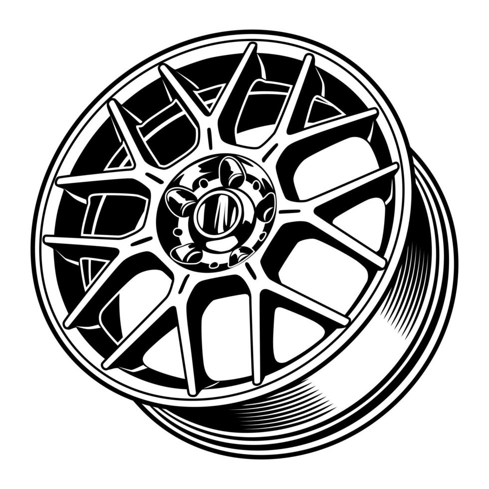 car wheel illustration for conceptual design. vector