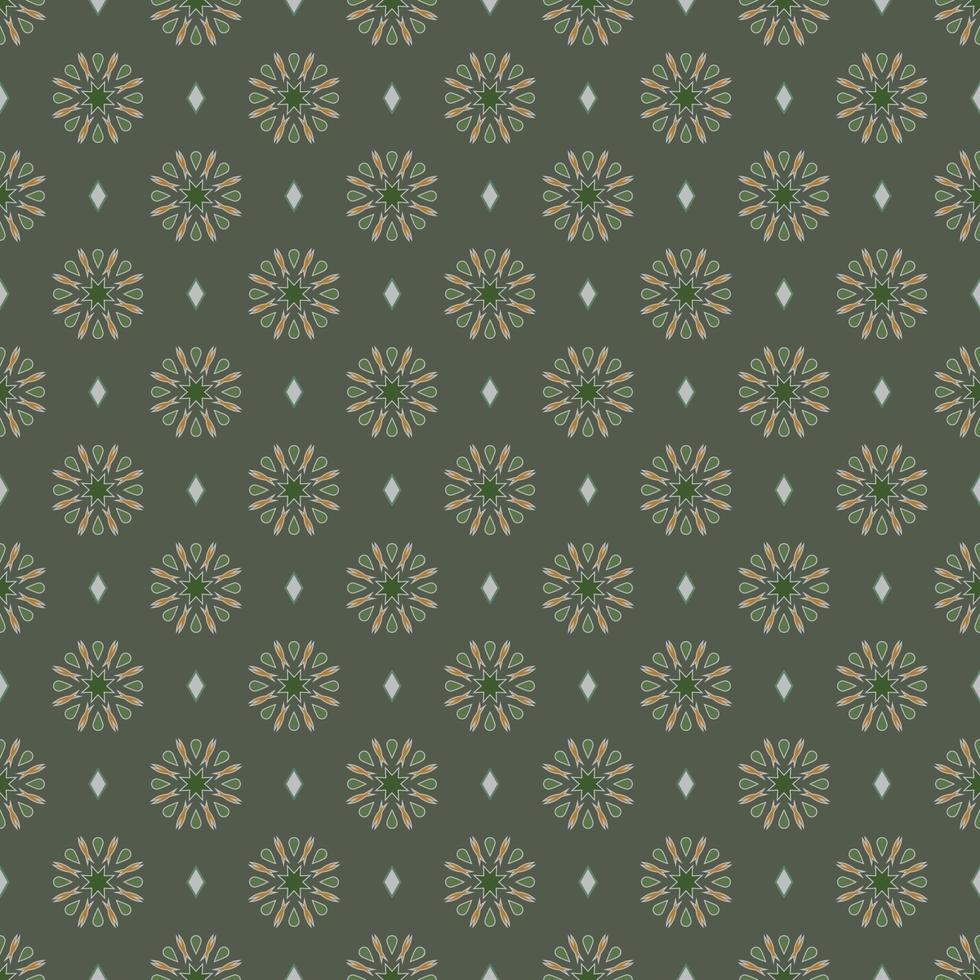 patrón de flor étnica abstracta de tela, patrón transparente de estilo de ilustración vectorial. diseño para tela, cortina, fondo, alfombra, papel pintado, ropa, envoltura, batik, tela, azulejo vector