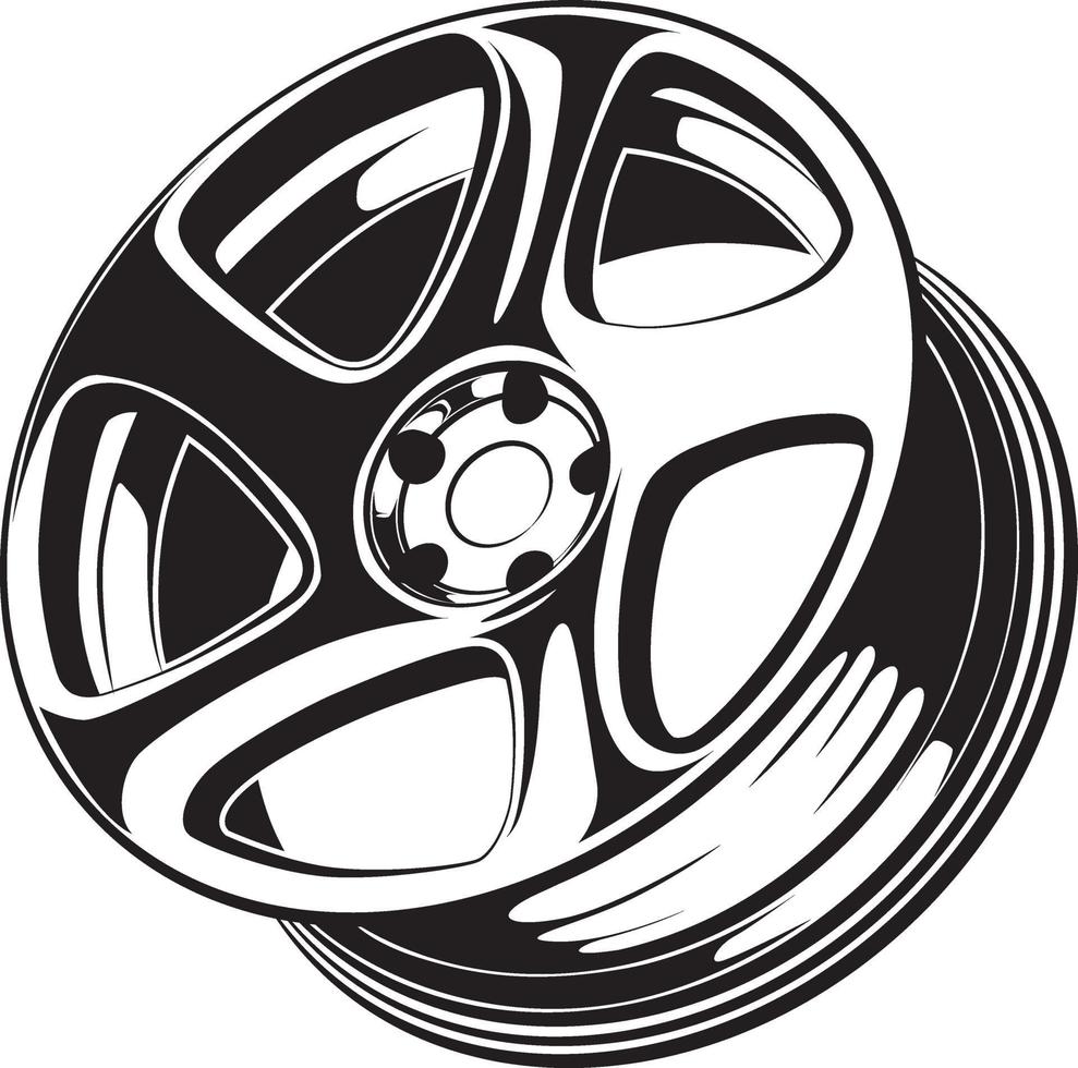 car wheel illustration for conceptual design. vector