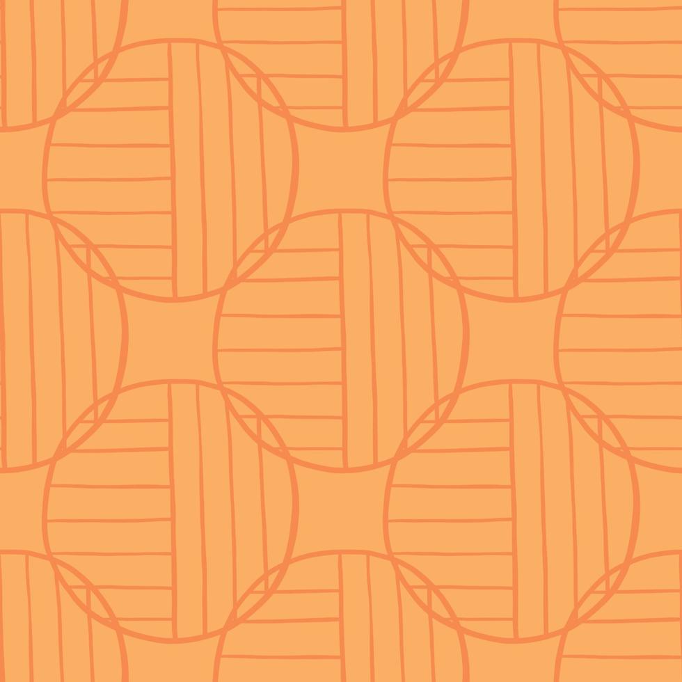 Vector seamless texture background pattern. Hand drawn, orange colors.