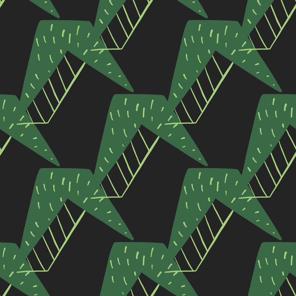Vector seamless texture background pattern. Hand drawn, green, black colors.