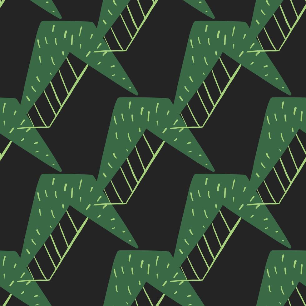 Vector seamless texture background pattern. Hand drawn, green, black colors.