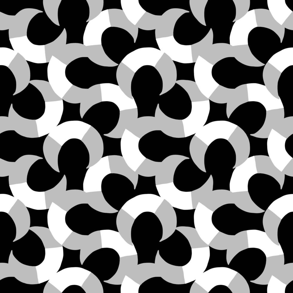 Vector seamless texture background pattern. Hand drawn, black, grey, white colors.