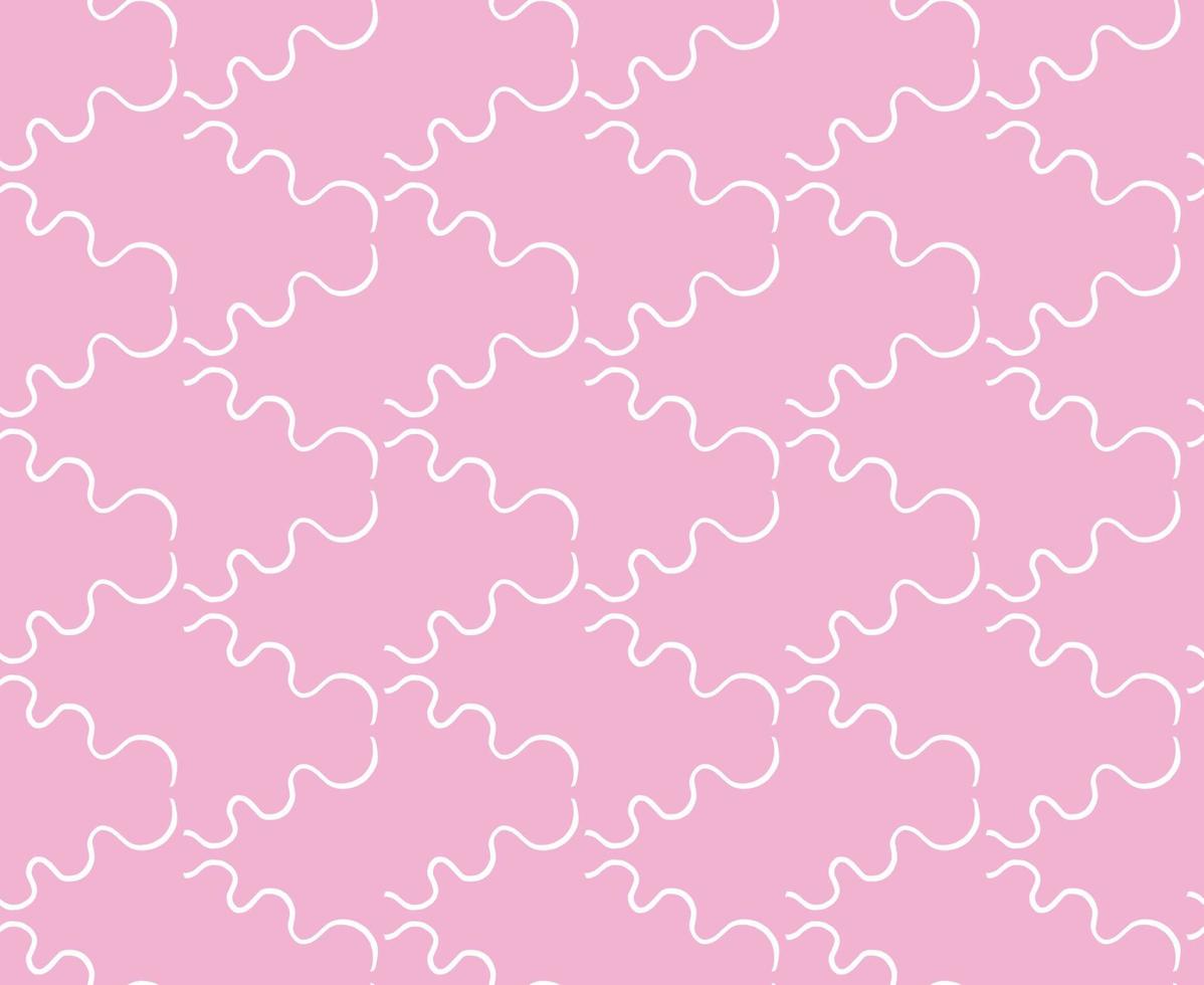 Vector texture background, seamless pattern. Hand drawn, pink, white colors.