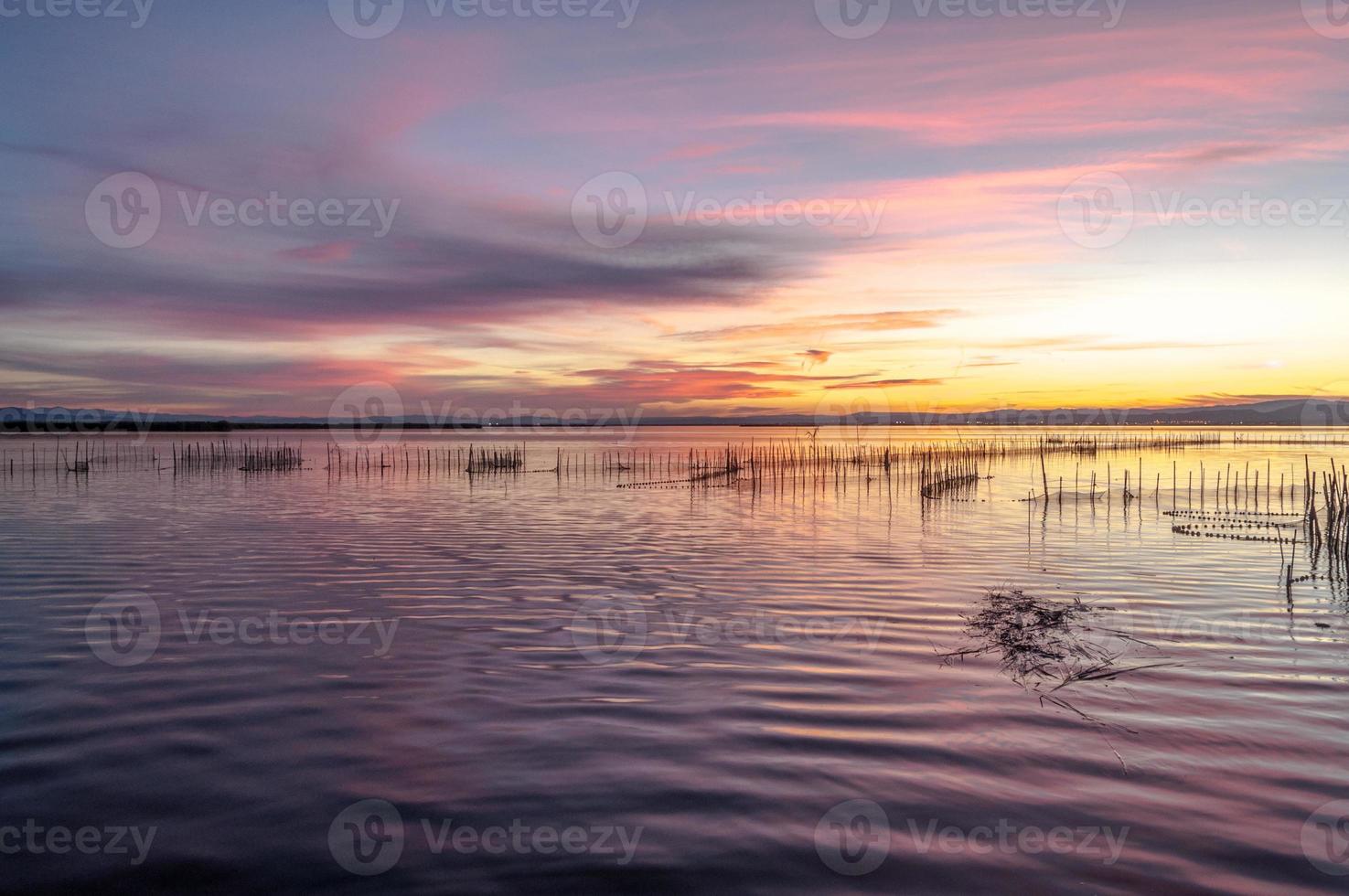 Estuario de la Albufera de Valencia, España foto