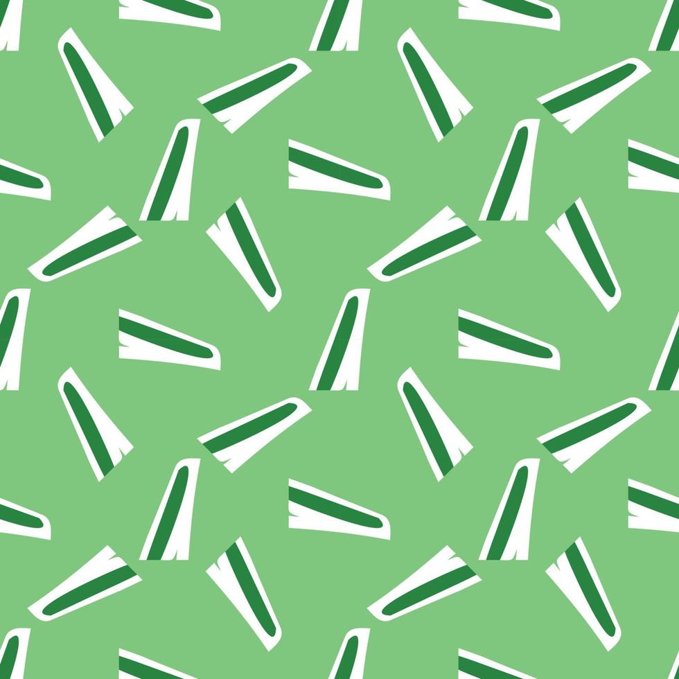 Vector seamless texture background pattern. Hand drawn, green, white colors.