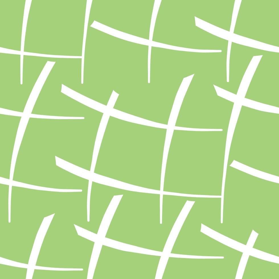 Vector seamless texture background pattern. Hand drawn, green, white colors.