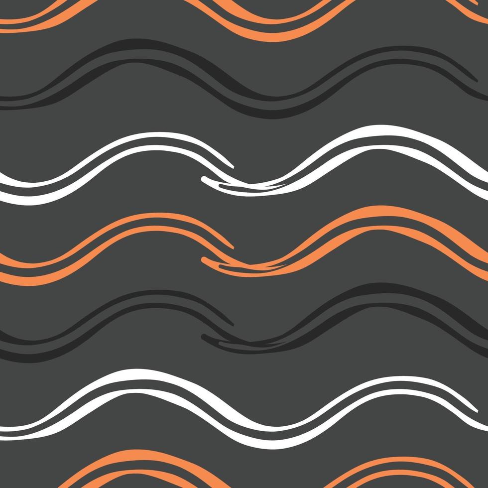 Vector seamless texture background pattern. Hand drawn, black, grey, orange, white colors.