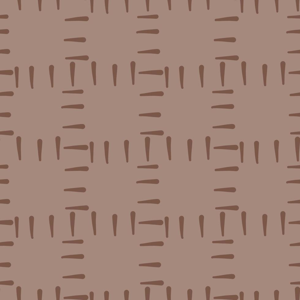 Vector seamless texture background pattern. Hand drawn, brown colors