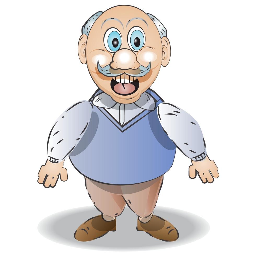 Grandpa cartoon character vector