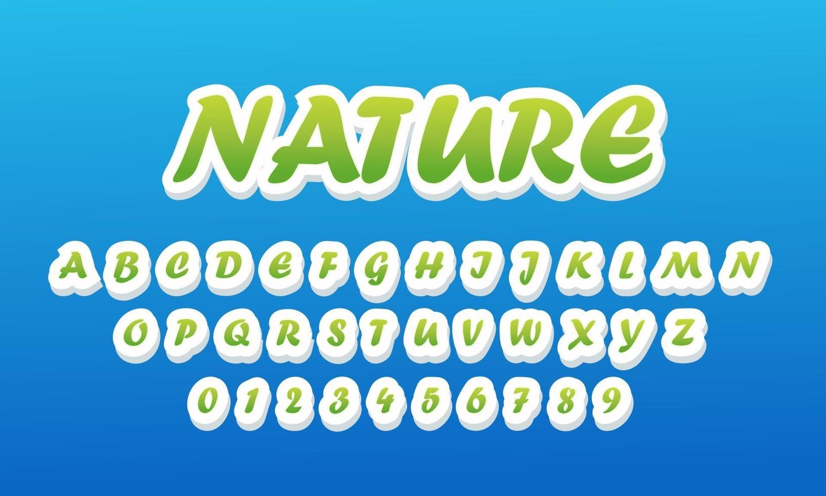 Vector of Stylized Font Alphabet