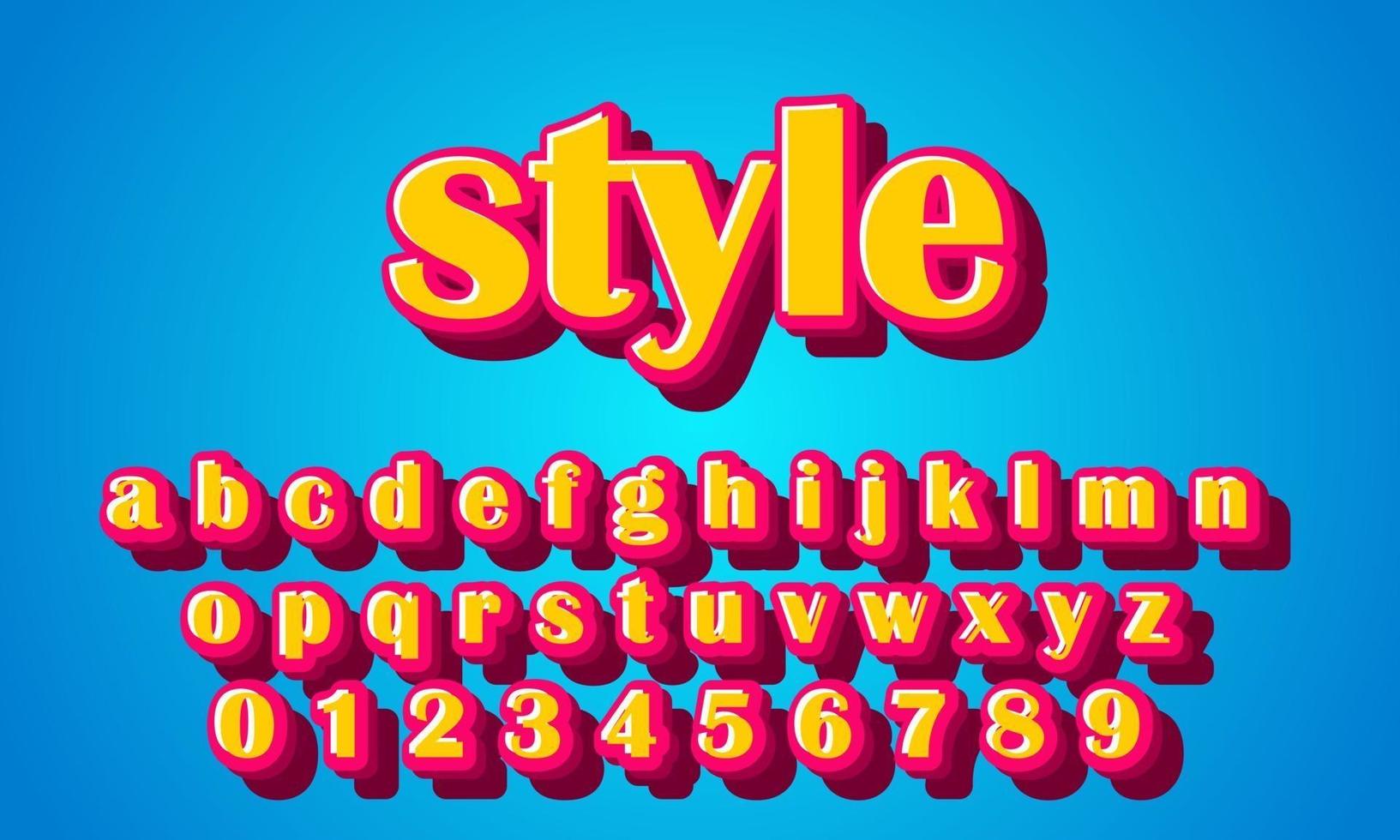 Vector of Stylized Font Alphabet