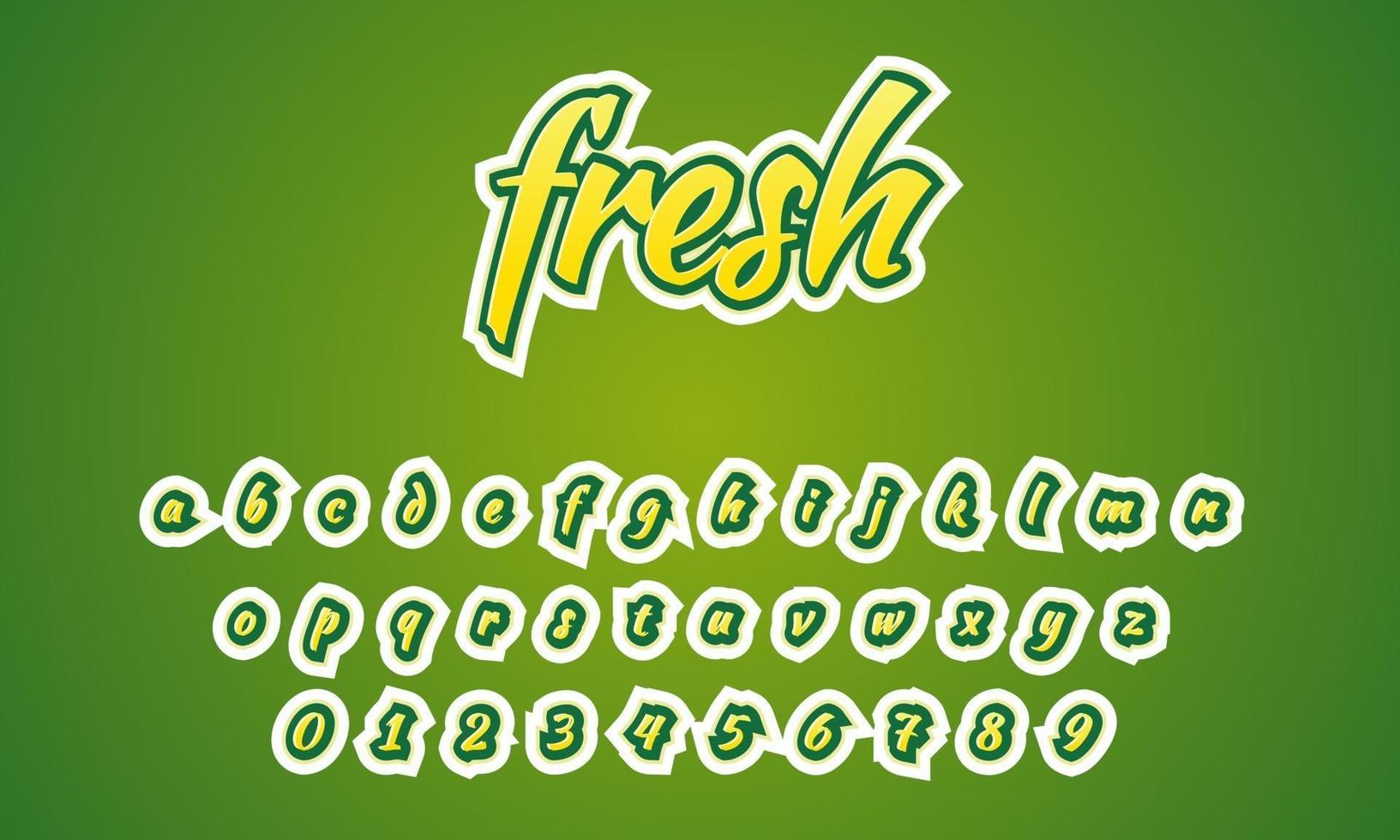 Vector of Stylized Font Alphabet