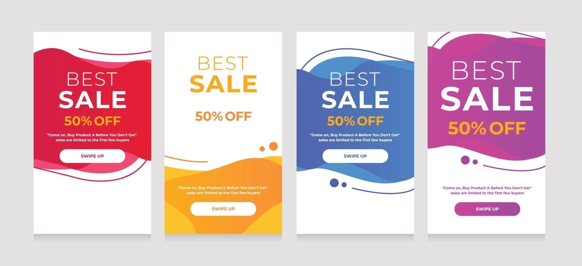 Modern Mobile Dynamic Fluid for Best sale banners. Sale banner template design vector