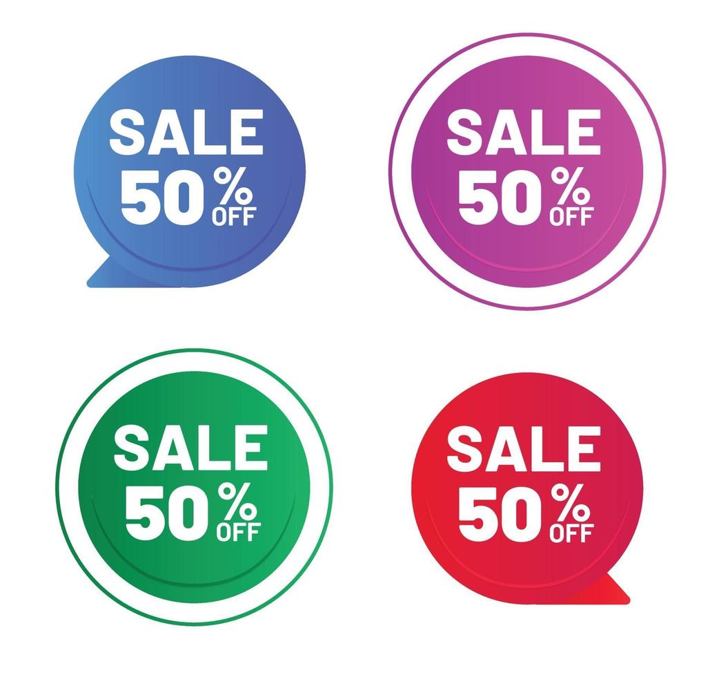 sale special offers discount 50 off with two various style vector