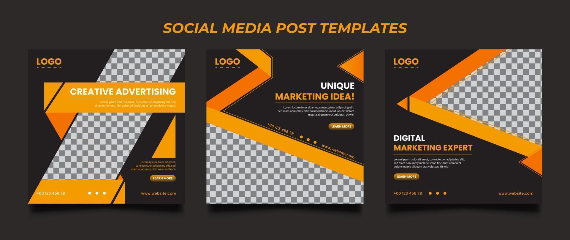 Square banner templates General Business Marketing. vector