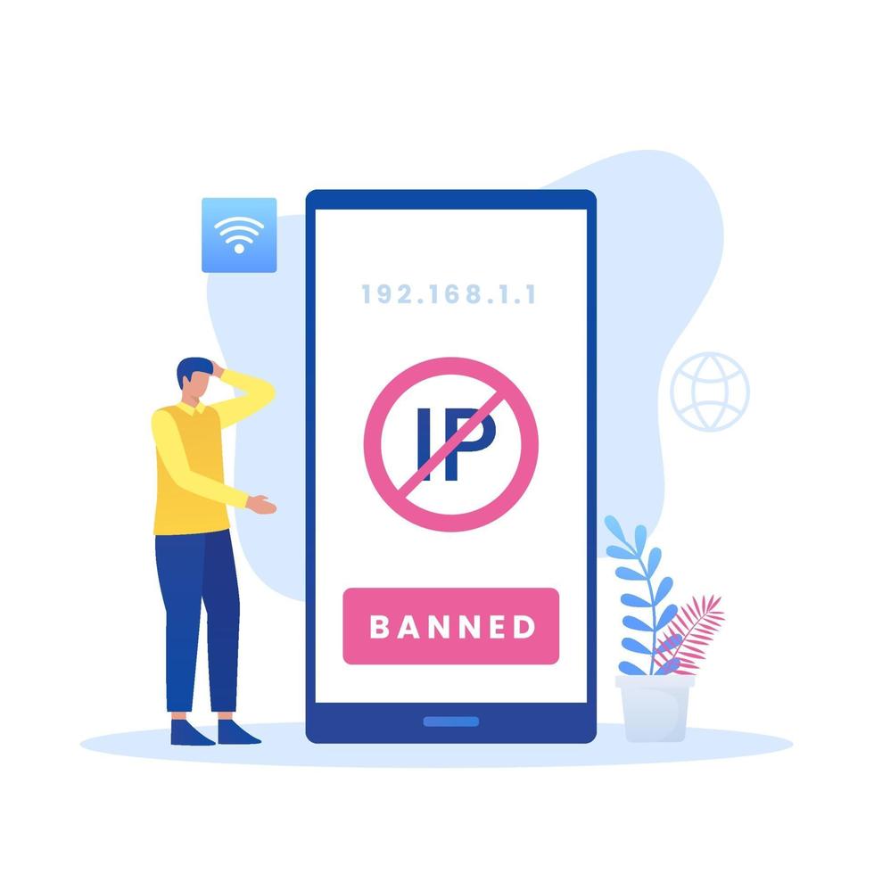 IP Address illustration concept vector