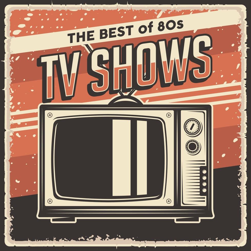 Retro Vintage Television Show Poster vector