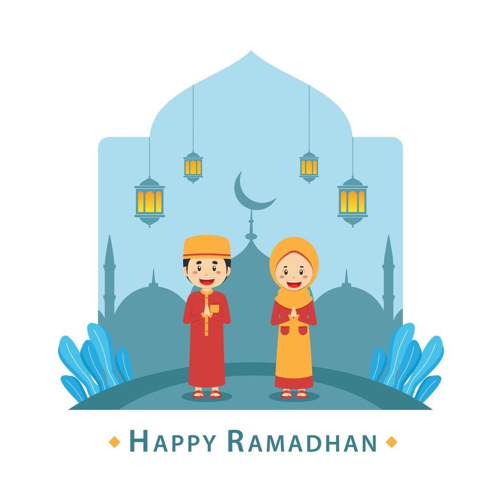 feliz fondo de ramadán vector