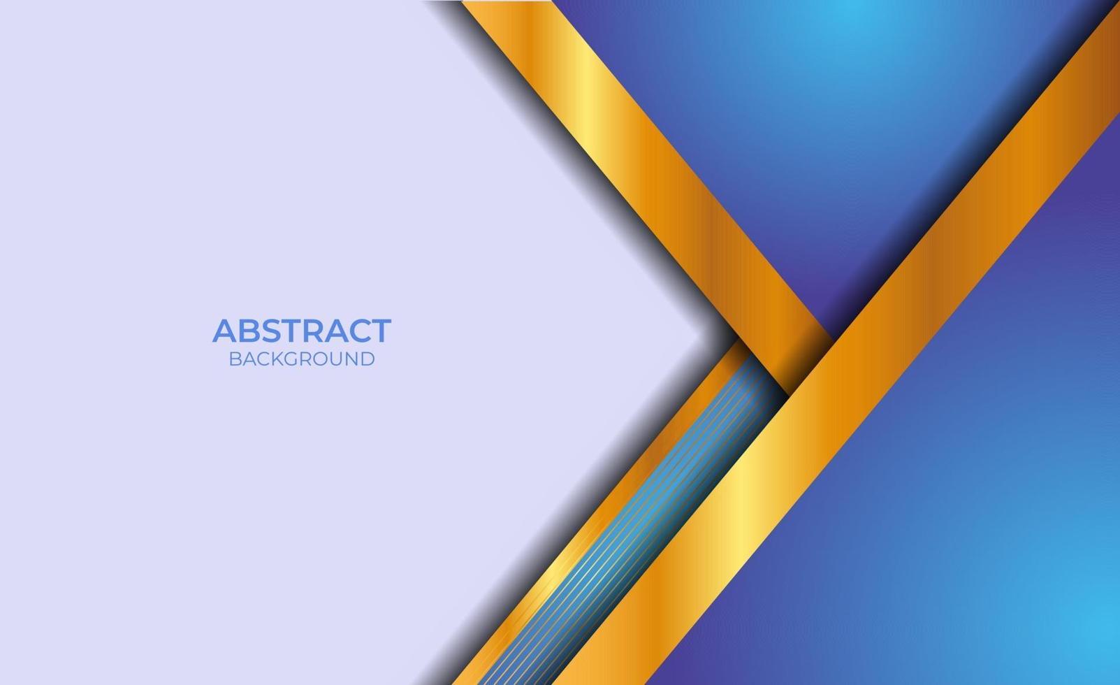 Fondo de banner abstracto azul y dorado moderno vector