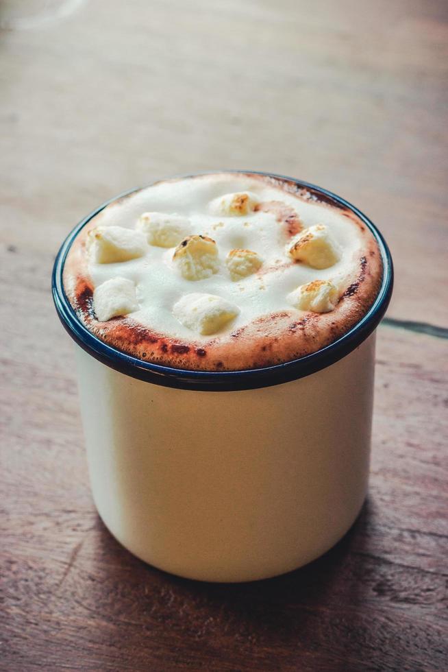 Latte in a mug photo