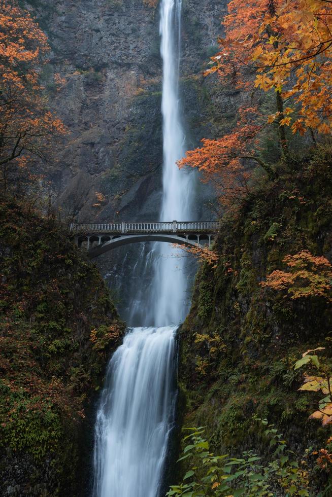 otoño en multnomah falls foto