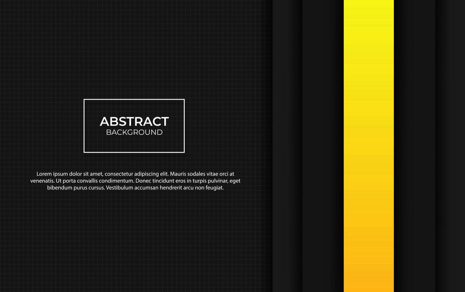 Abstract presentation yellow and black background vector