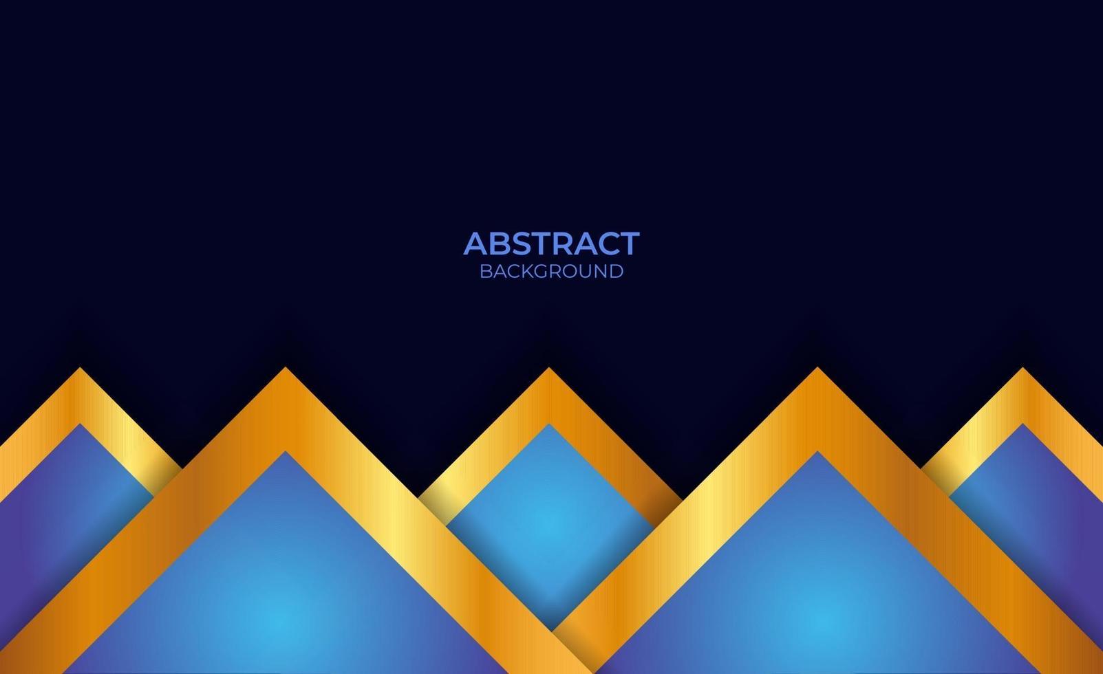 Fondo de presentación abstracto azul y dorado vector