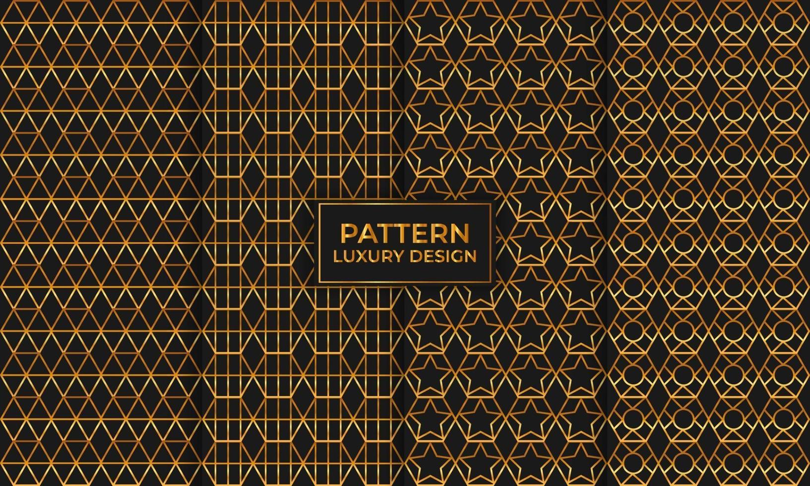 Seamless pattern geometric luxury set, decorative wallpaper. vector