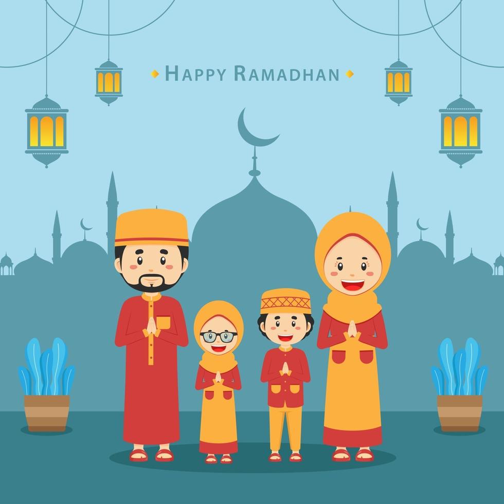 Happy Ramadhan Background vector