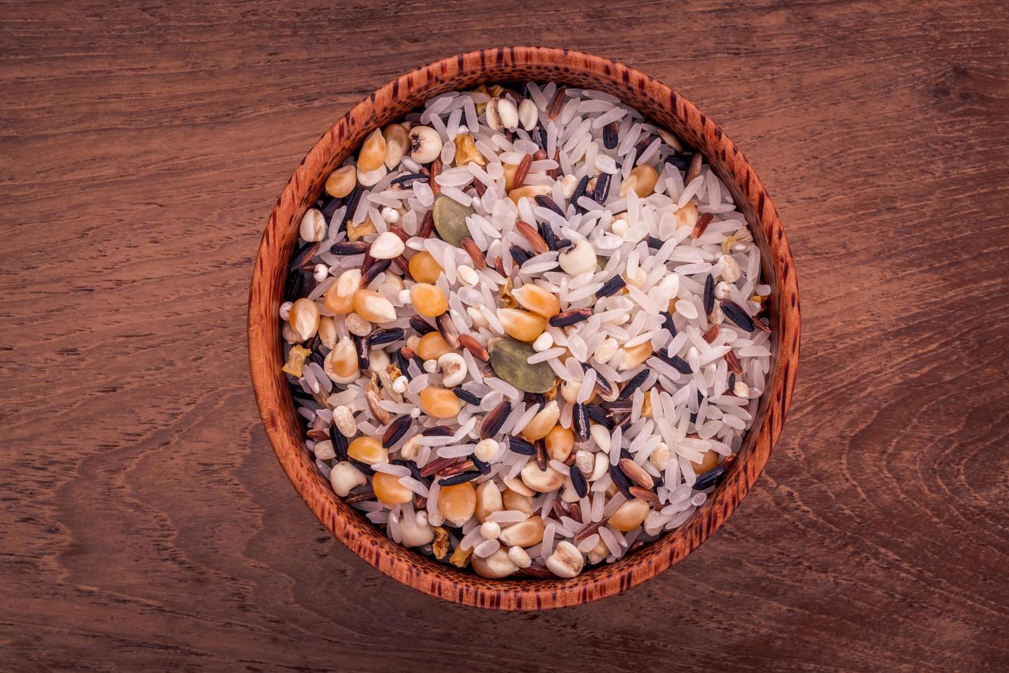 Multigrain rice in a bowl photo