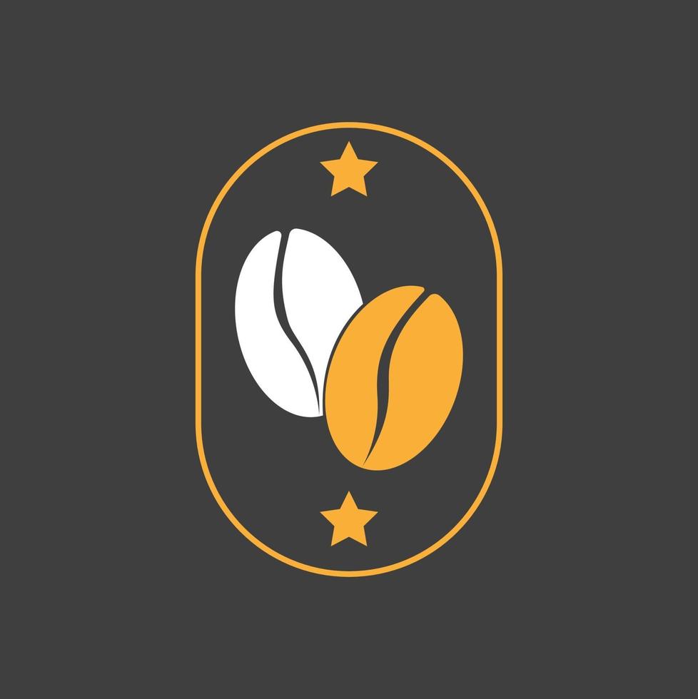 Coffee bean icon vector